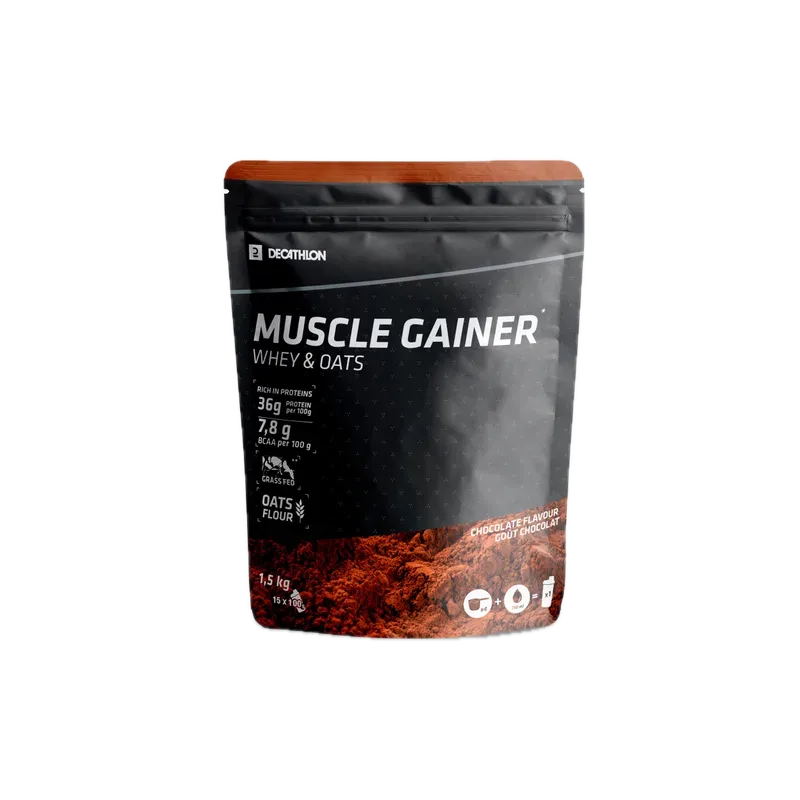 Decathlon Muscle gainer chocolade wei/haver