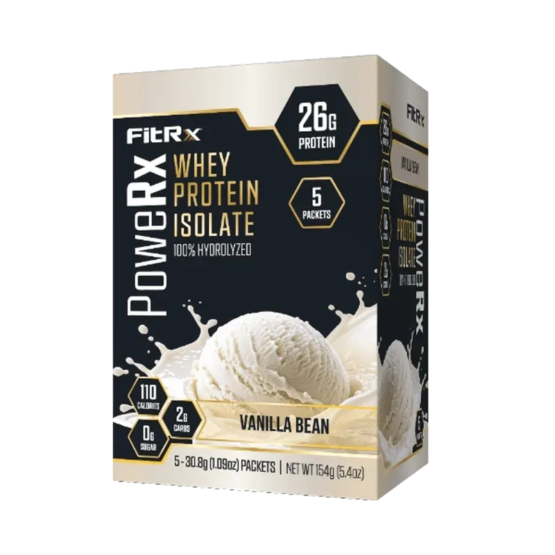 PoweRx Whey Protein Isolate Vanilla Bean High Protein Powder