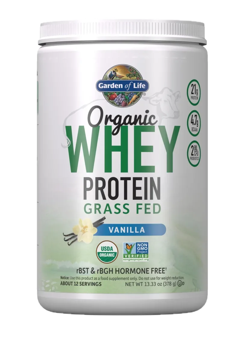 Garden of Life Grass Fed Whey Protein Powder Vanilla