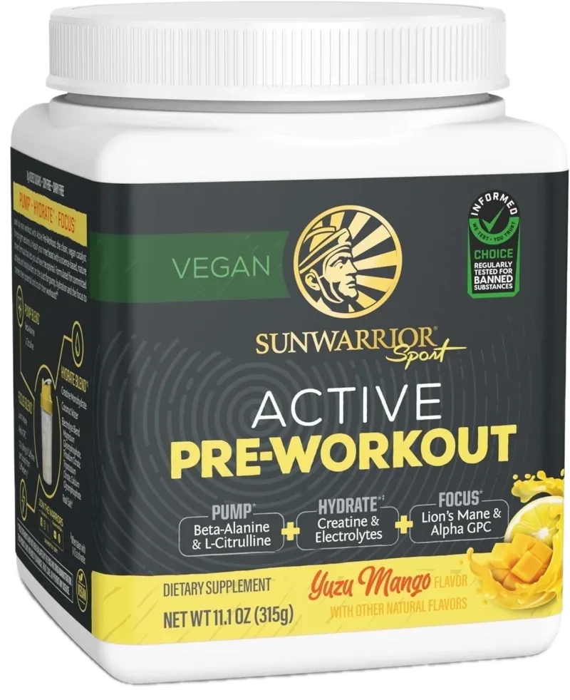Sunwarrior Active Pre-Workout Powder for Men & Women