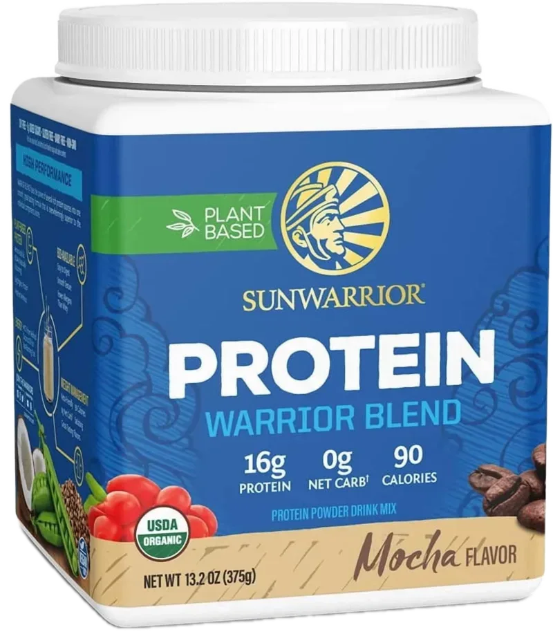 Sunwarrior Warrior Blend Mocha Vegan Protein Powder 30 Servings
