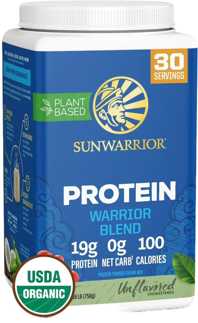 Sunwarrior Warrior Blend Unflavored Vegan Protein Powder